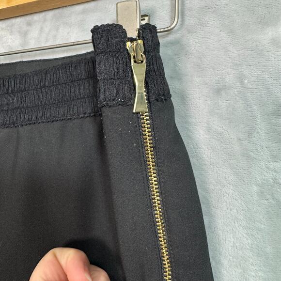 Kate Spade Pants Womens 10 Black Flat Front Mid Rise Side Zip Slim Leg Stretch - Picture 5 of 12